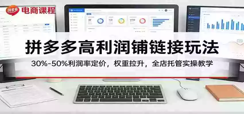 图片[1]-拼多多高利润铺链接玩法：30%–50%利润率定价，权重拉升，全店托管实操教学