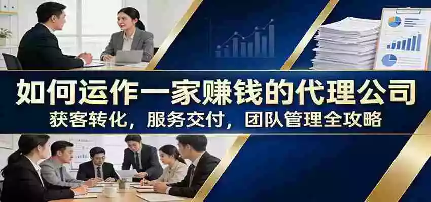 图片[1]-如何运作一家赚钱的代理公司：获客转化，服务交付，团队管理全攻略