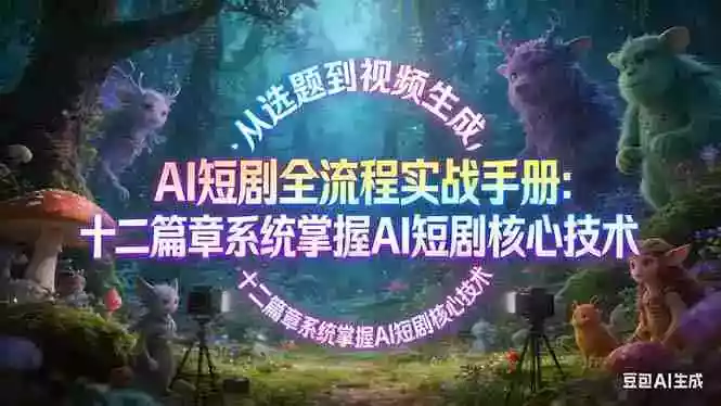 （17620期）AI 短剧全流程实战手册：从选题到视频生成，十二篇章系统掌握 AI 短剧核心技术