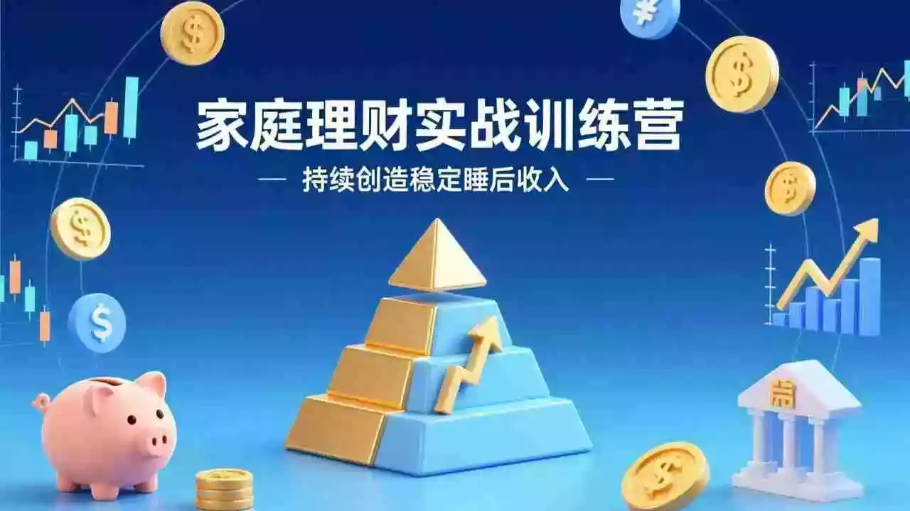 （17486期）家庭理财实战训练营：从0到1建体系，三阶进阶层层递进，助你持续创造稳定睡后收入