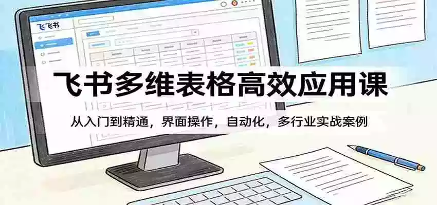 图片[1]-飞书多维表格高效应用课：从入门到精通，界面操作，自动化，多行业实战案例