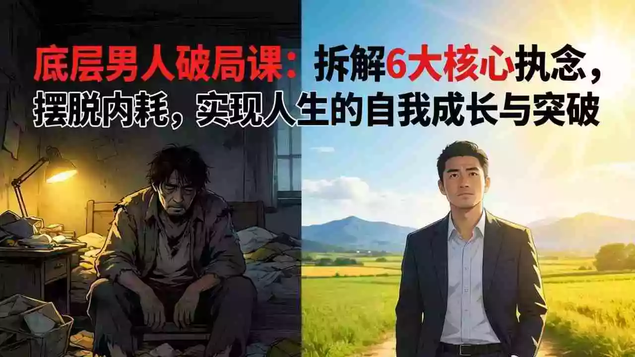 （17747期）付费文章：底层男人破局课：拆解 6 大核心执念，摆脱内耗，实现人生的自我成长与突破