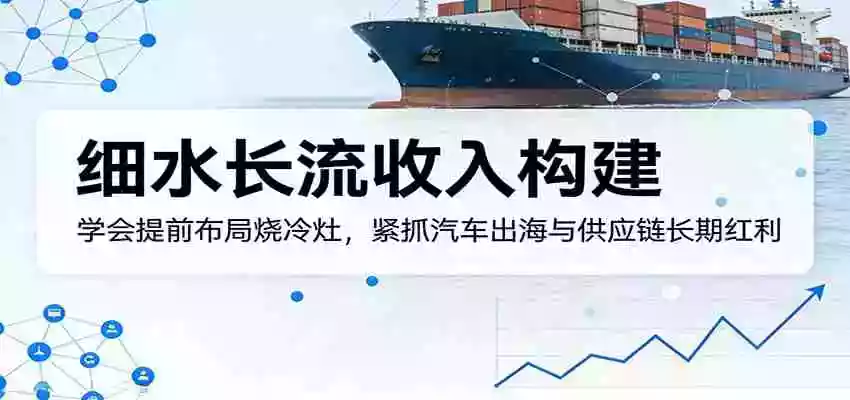 图片[1]-付费文章：细水长流收入构建，学会提前布局烧冷灶，紧抓汽车出海与供应链长期红利