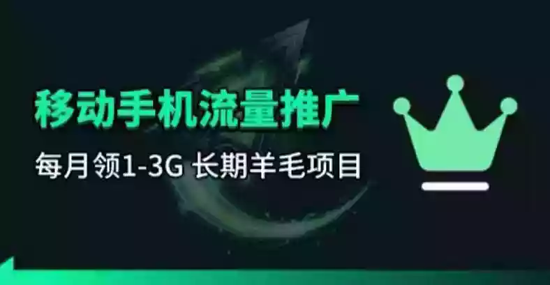 手机流量领取推广_每月一轮，刚需类的长期项目