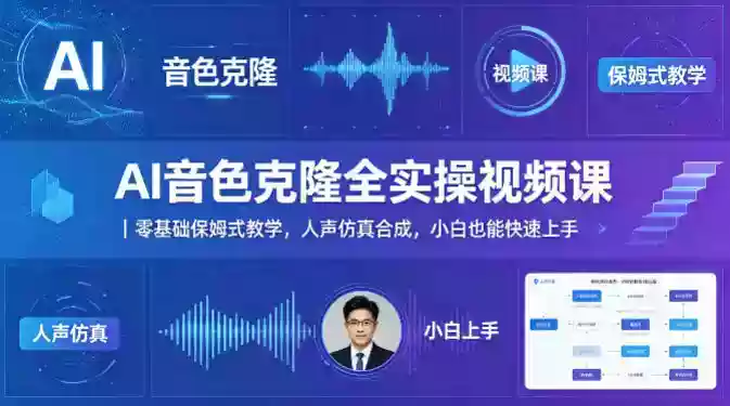 AI音色克隆全实操视频课｜零基础保姆式教学，人声仿真合成，小白也能快速上手