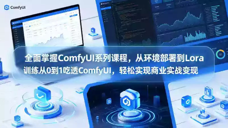 全面掌握ComfyUI系列课程，从环境部署到Lora训练从0到1吃透ComfyUI，轻松实现商业实战变现