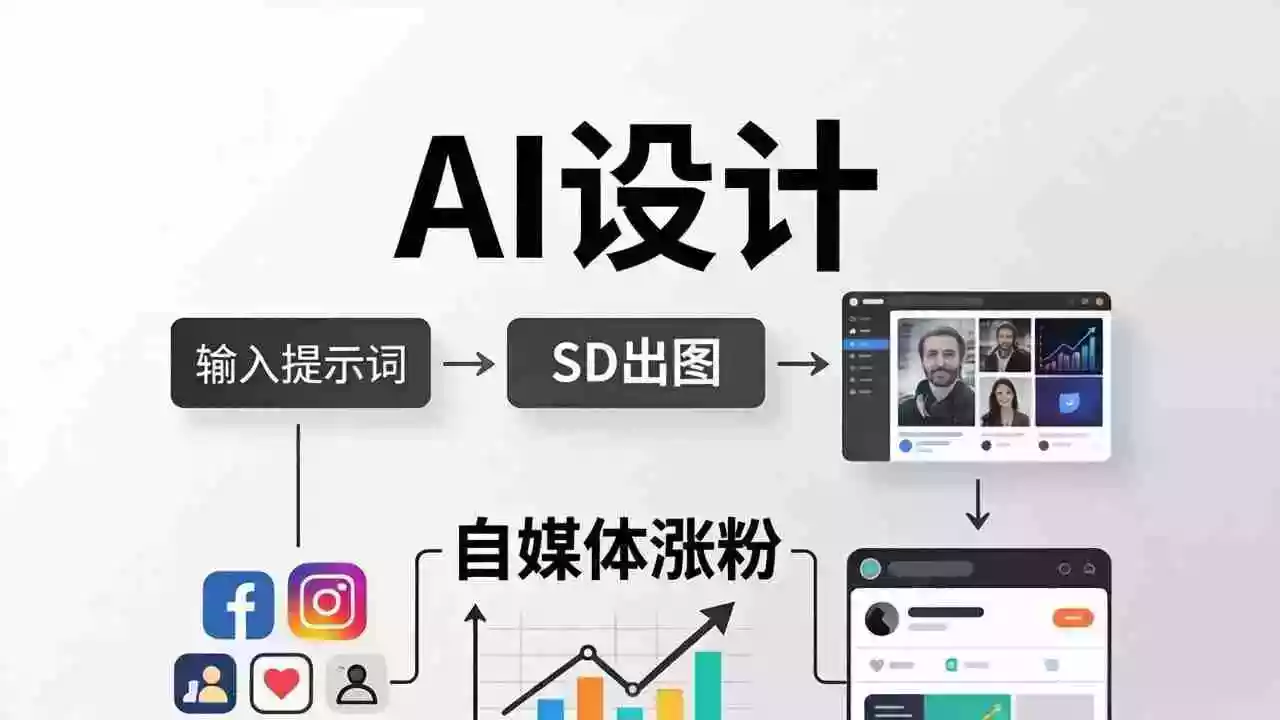 人人都是AI设计师：SD出图+自媒体涨粉一站教学，告别图文素材焦虑，AI设计让你轻松避开内卷