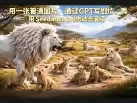 用一张普通图片，通过GPT写剧情，再用Seedance 2.0做动态演绎，居然能生成迪士尼风格搞笑动画