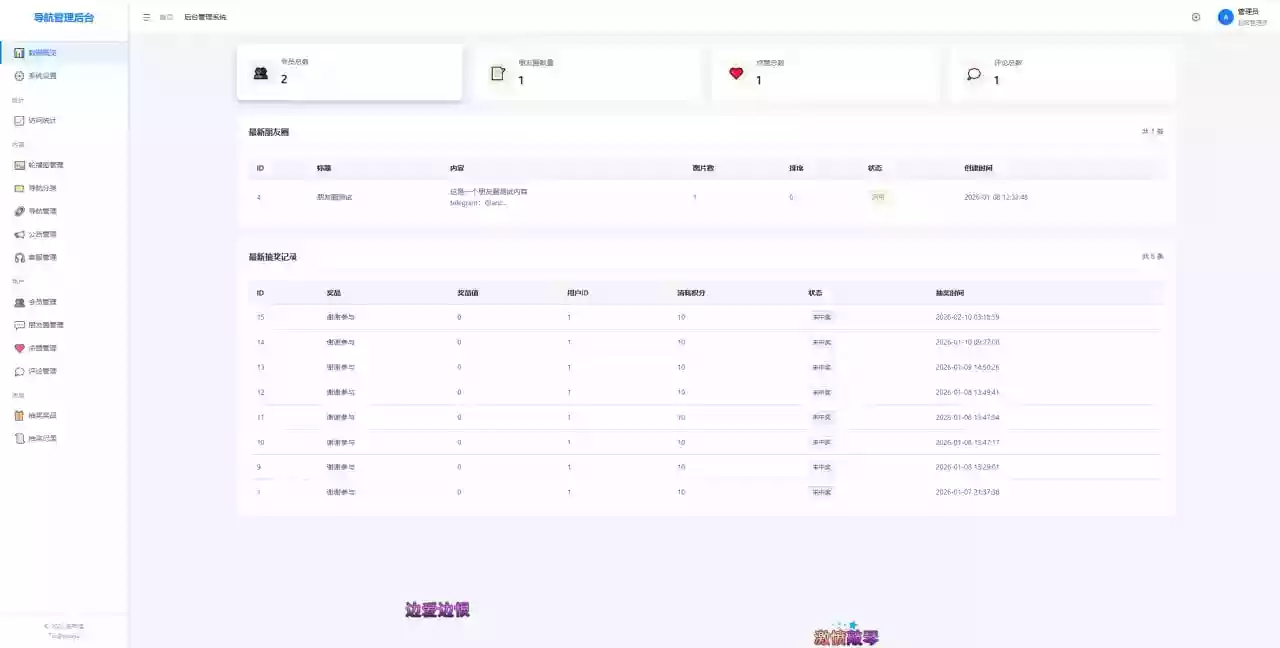 新款自带抽奖功能导航系统