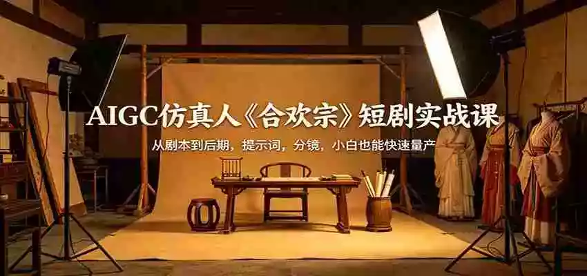 图片[1]-AIGC仿真人《合欢宗》短剧实战课：从剧本到后期，提示词，分镜，小白也能快速量产