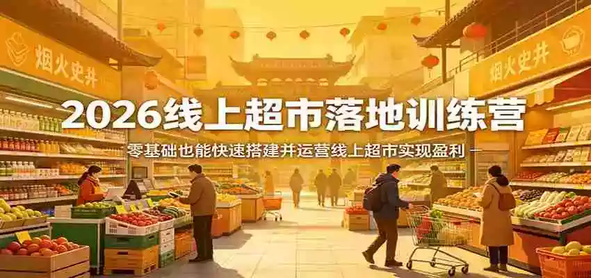 图片[1]-2026线上超市落地训练营，零基础也能快速搭建并运营线上超市实现盈利