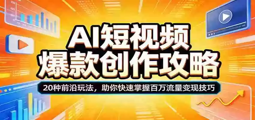 图片[1]-AI短视频爆款创作攻略：20种前沿玩法，助你快速掌握百万流量变现技巧