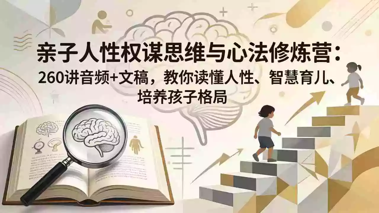 亲子人性权谋思维与心法修炼营：260讲音频+文稿，教你读懂人性、智慧育儿、培养孩子格局