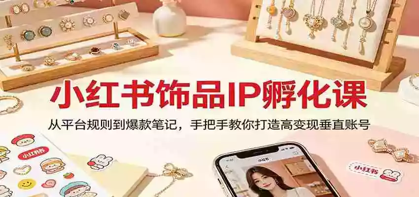 图片[1]-小红书饰品IP孵化课：从平台规则到爆款笔记，手把手教你打造高变现垂直账号