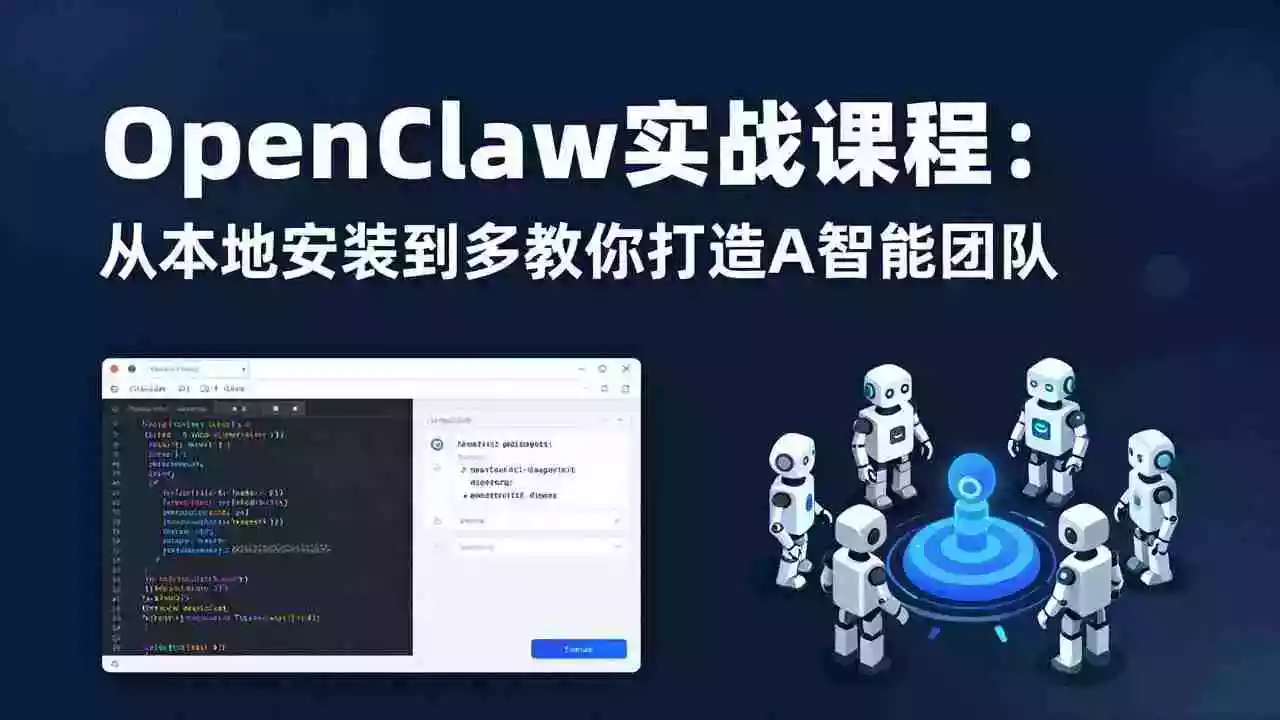 （17883期）OpenClaw实战课程：从本地安装到多Agent协同，手把手教你打造AI智能团队