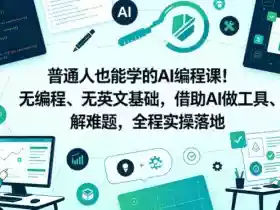 普通人也能学的AI编程课！无编程、无英文基础，借助AI做工具、解难题，全程实操落地