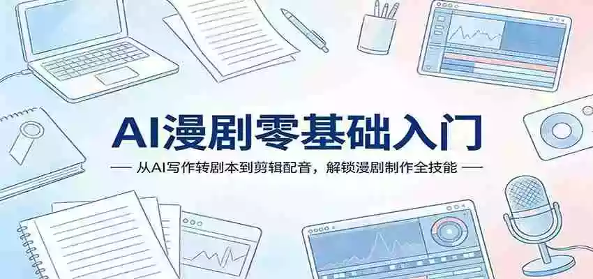 图片[1]-AI漫剧零基础入门：从AI写作转剧本到剪辑配音，解锁漫剧制作全技能