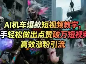 AI机车爆款短视频教学，新手轻松做出点赞破万短视频，高效涨粉引流