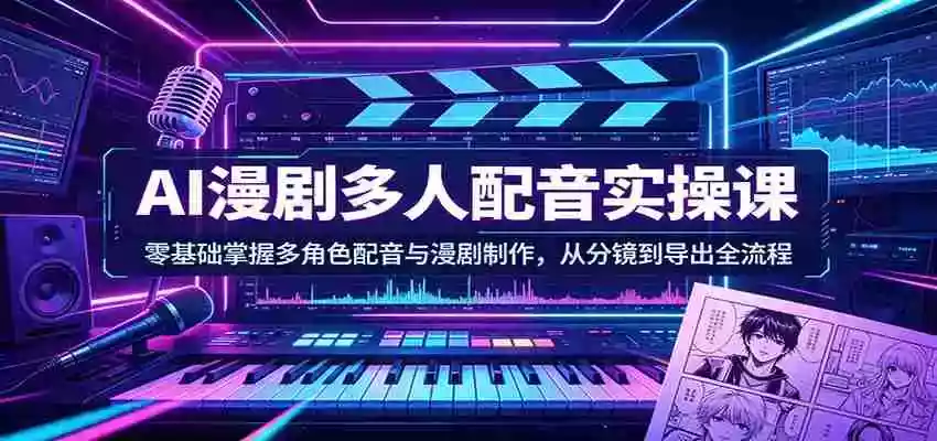 图片[1]-AI漫剧多人配音实操课：零基础掌握多角色配音与漫剧制作，从分镜到导出全流程