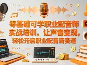 零基础可学职业配音师实战培训，让声音变现，轻松开启职业配音新赛道