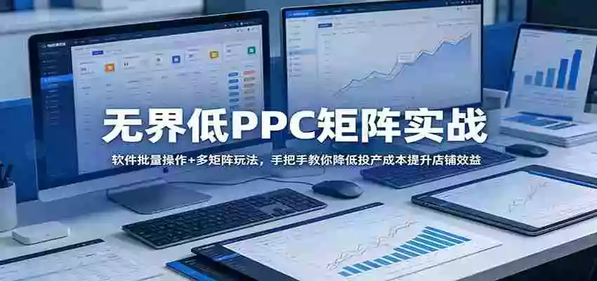 图片[1]-无界低PPC矩阵实战：软件批量操作+多矩阵玩法，手把手教你降低投产成本提升店铺效益