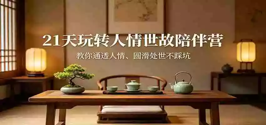 图片[1]-21天玩转人情世故陪伴营：教你通透人情、圆滑处世不踩坑