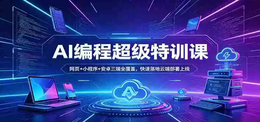图片[1]-AI编程超级特训课：网页+小程序+安卓三端全覆盖，快速落地云端部署上线