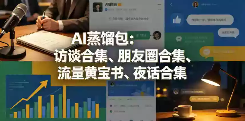 AI蒸馏包：访谈合集、朋友圈合集、流量黄宝书、夜话合集【文档】