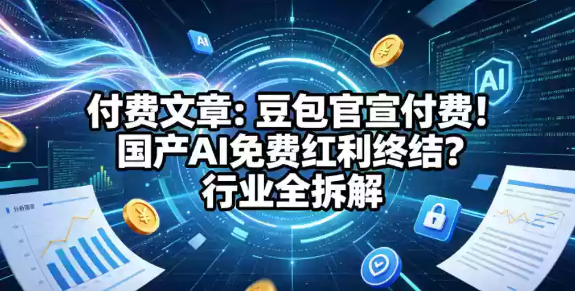 付费文章：豆包官宣付费！国产AI免费红利终结？行业全拆解