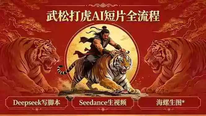 武松打虎AI短片全流程：Deepseek写脚本+Seedance生视频+海螺生图