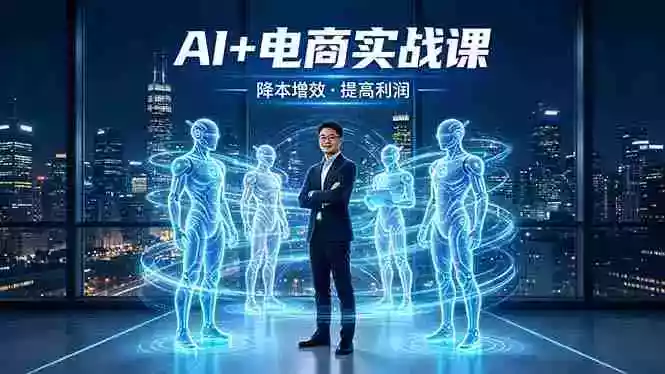 AI+电商实战课，1人+N个AI 智能体，把SOP变AI员工，实现降本增效提高利润